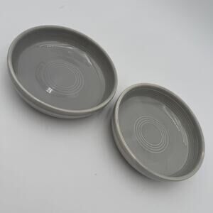 Fiesta Ware Gray 6 Inch Fruit Bowl Homer Laughlin 1951-1959 Set of 2